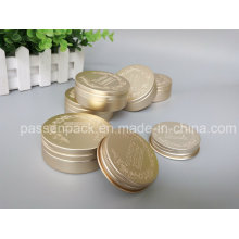 80g Golden Aluminum Cream Jar with Embossed Logo (PPC-ATC-066)